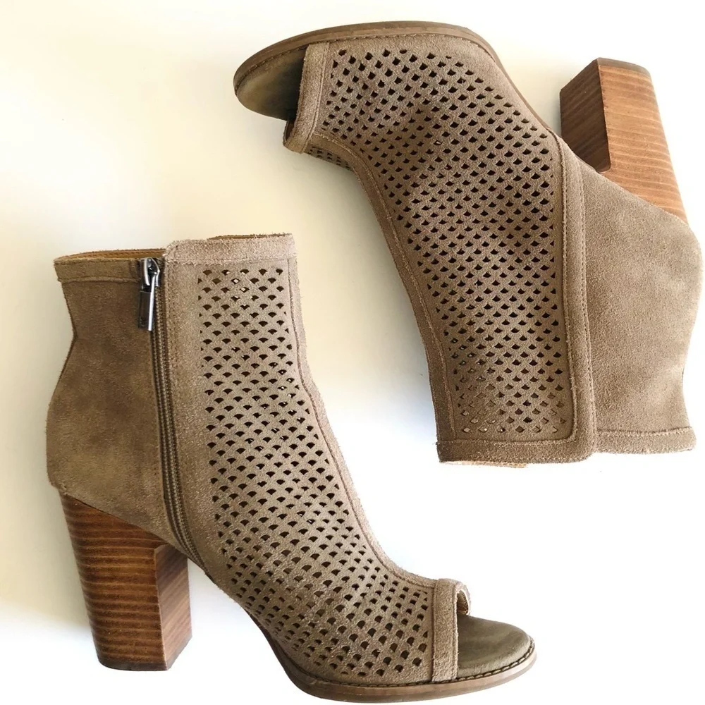 Lucky Brand Lakyn Perforated Open Toe Bootie